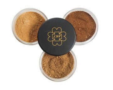 Mineral powder makeup for women of color.