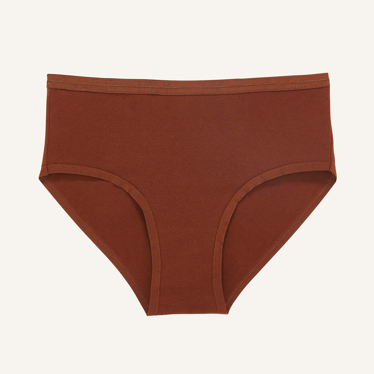 Organic cotton underwear nude color for dark brown women.