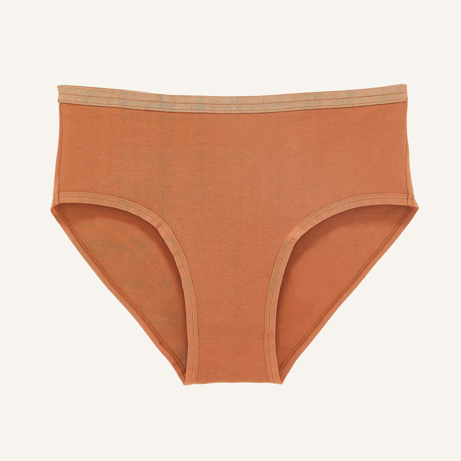 Women's organic cotton underwear for medium brown skin tones.