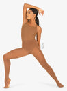 Nude color convertible dance tights for dark brown skin